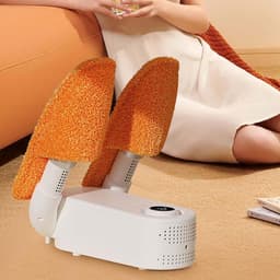 Productfoto van Schoenendroger Bokshandschoen - Voetenwarmer Droger - Apparatuur Drogen - 360 Graden Verwarming - Opvouwbaar Ontwerp - Wit
