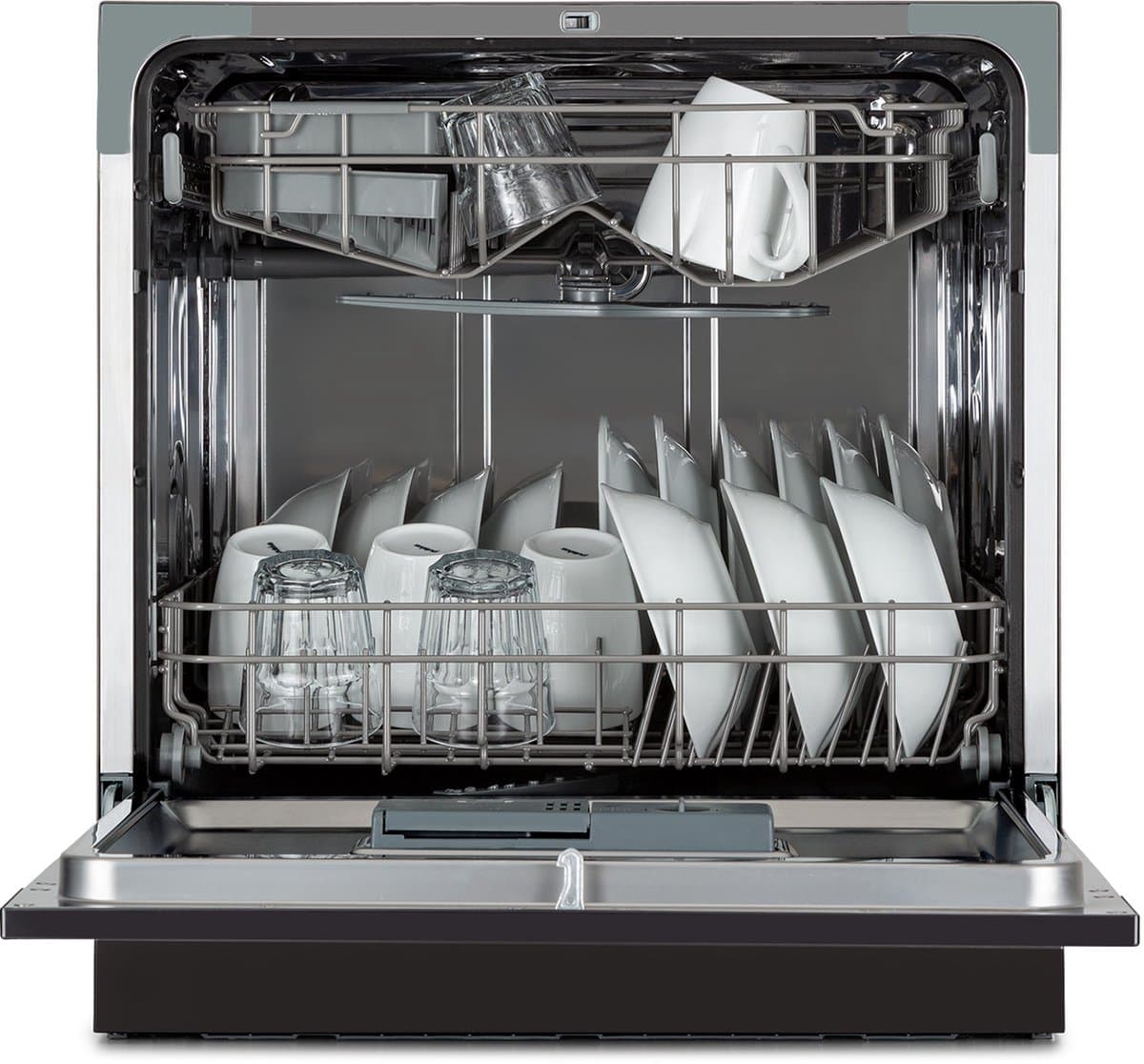Klarstein Vaatwasser mini- voor 8 couverts, stille kleine vaatwasser met 6 wasprogramma's, kleine tafelmodel vaatwasser voor thuis, kantoor, camping, mini-vaatwasser met wateraansluiting - Vaatwasmachine - 8 Maatgedekken 49 dB 45 cm 1620W thumbnail 6