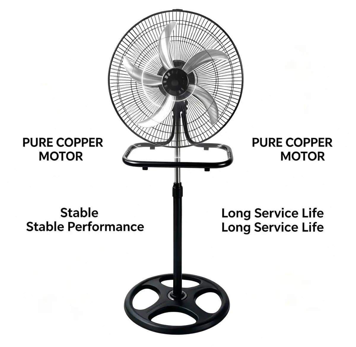 House Of Atelier - 3-in1 Ventilator - Staande Ventilator - Tafel Ventilator - Muur Ventilator - 65W vermogen - 3 Snelheden - Zwart thumbnail 3