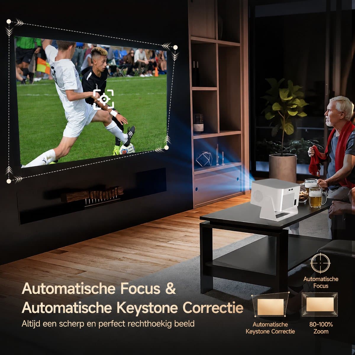 Magcubic® HY350MAX Mini Beamer 8K-1080P Full HD Smart Projector-600ANSI Lumen-Draagbare Beamer voor Film & Gaming-Thuisbioscoop–180° Draaibaar-Automatische focus-Geïntegreerde Google Play&6000+ Apps–Android 14-WiFi 6&Bluetooth 5.4 thumbnail 8