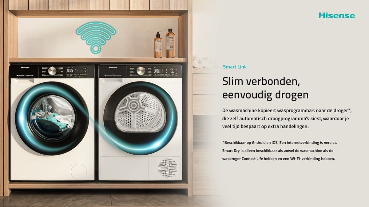 Hisense 3S Serie WF3S9045BW3/BLX - Wasmachine met Energielabel A -30% - 9kg - Autodose - 72dB (A) - Steam Wash - 1400 toeren - Power Wash 49' - ConnectLife - Inhoud Trommel 60 Liter thumbnail 7
