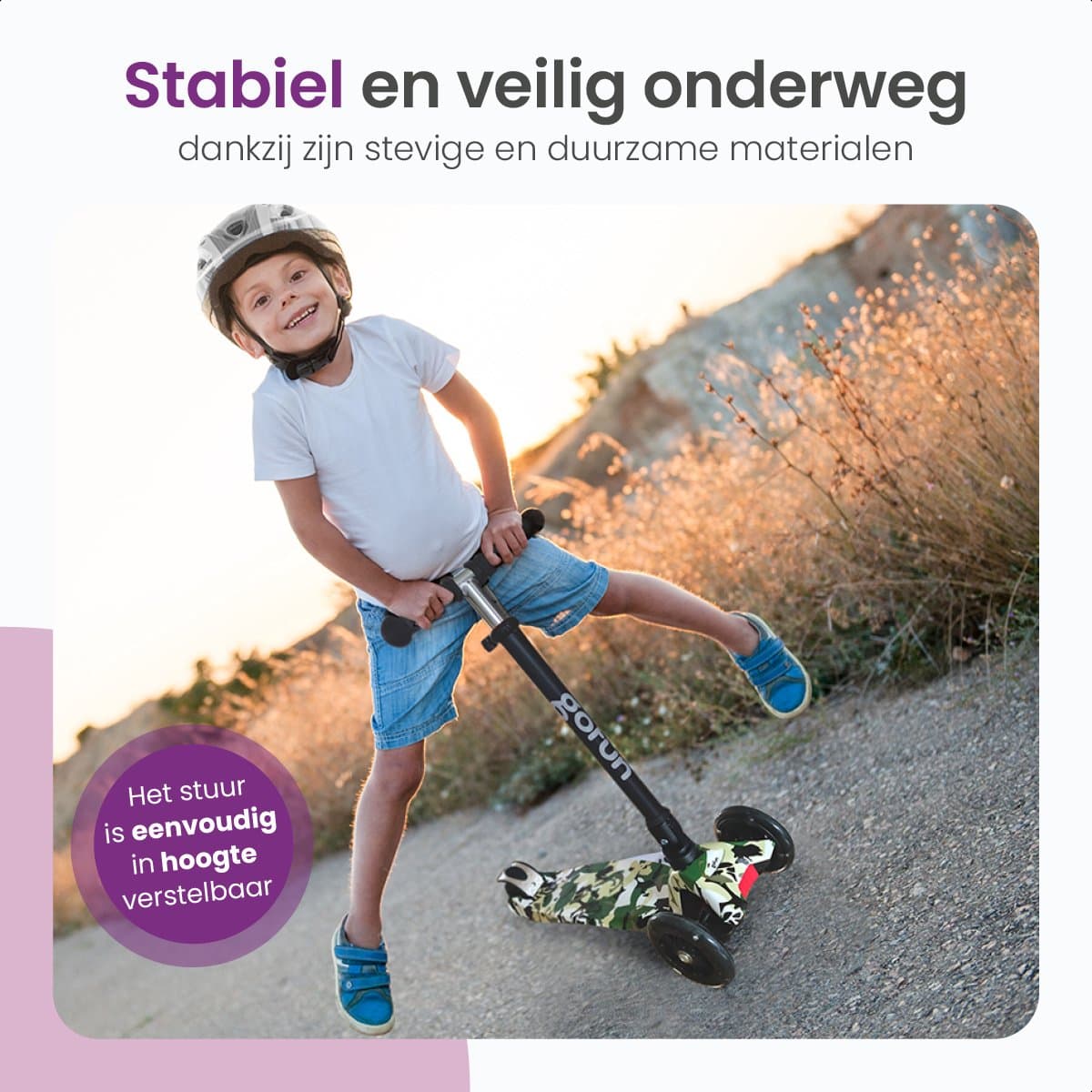 Gofun Kinderstep - Lichtgevende Wielen - Opvouwbaar - Step 3-8 jaar - Verstelbaar - Antislip - 85 x 58 x 23 cm - Zwart thumbnail 2