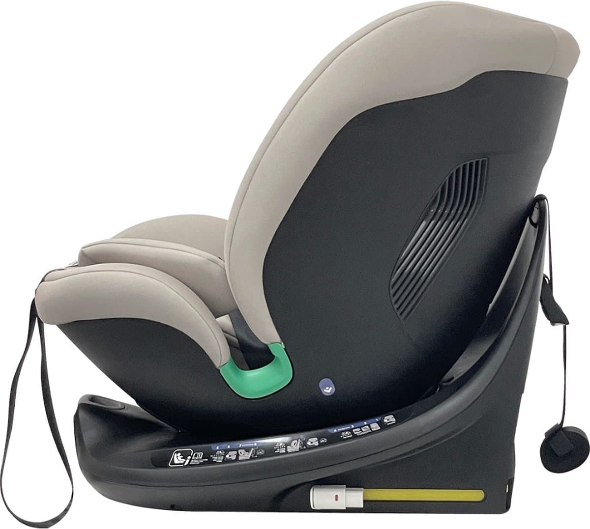 Ding Mae Autostoel - Beige - 360° Draaibare Isofix Autostoel - i-Size - Vanaf 40 tot 150cm - 0 tot 12 jaar thumbnail 3