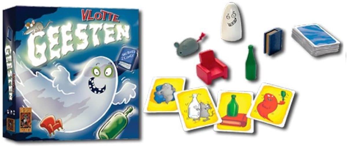 999 Games Vlotte Geesten Kaartspel met houten figuren thumbnail 6