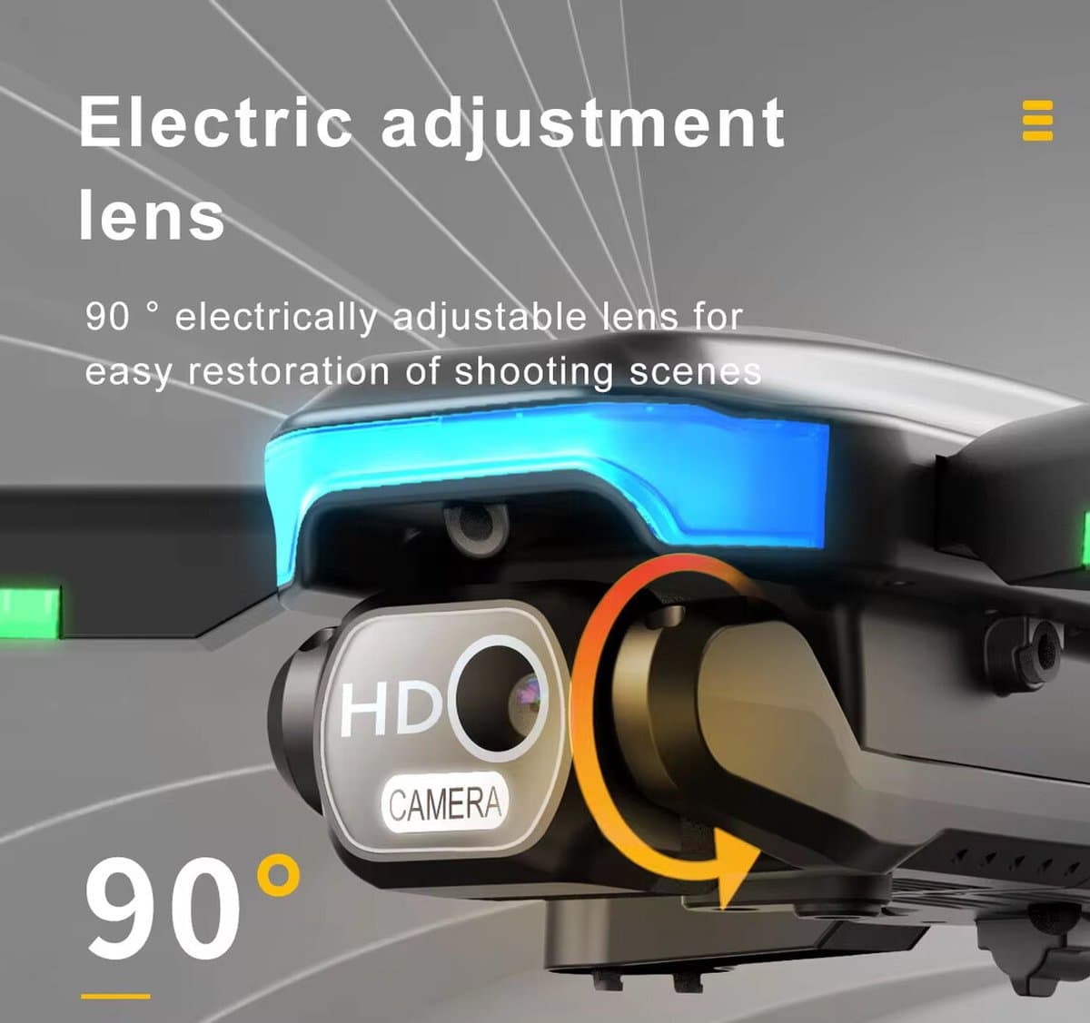 Drone H27 - HD live draaibaar Camera - Brushless Motor - Hovermode - Opvouwbaar quadcopter incl. tas thumbnail 4