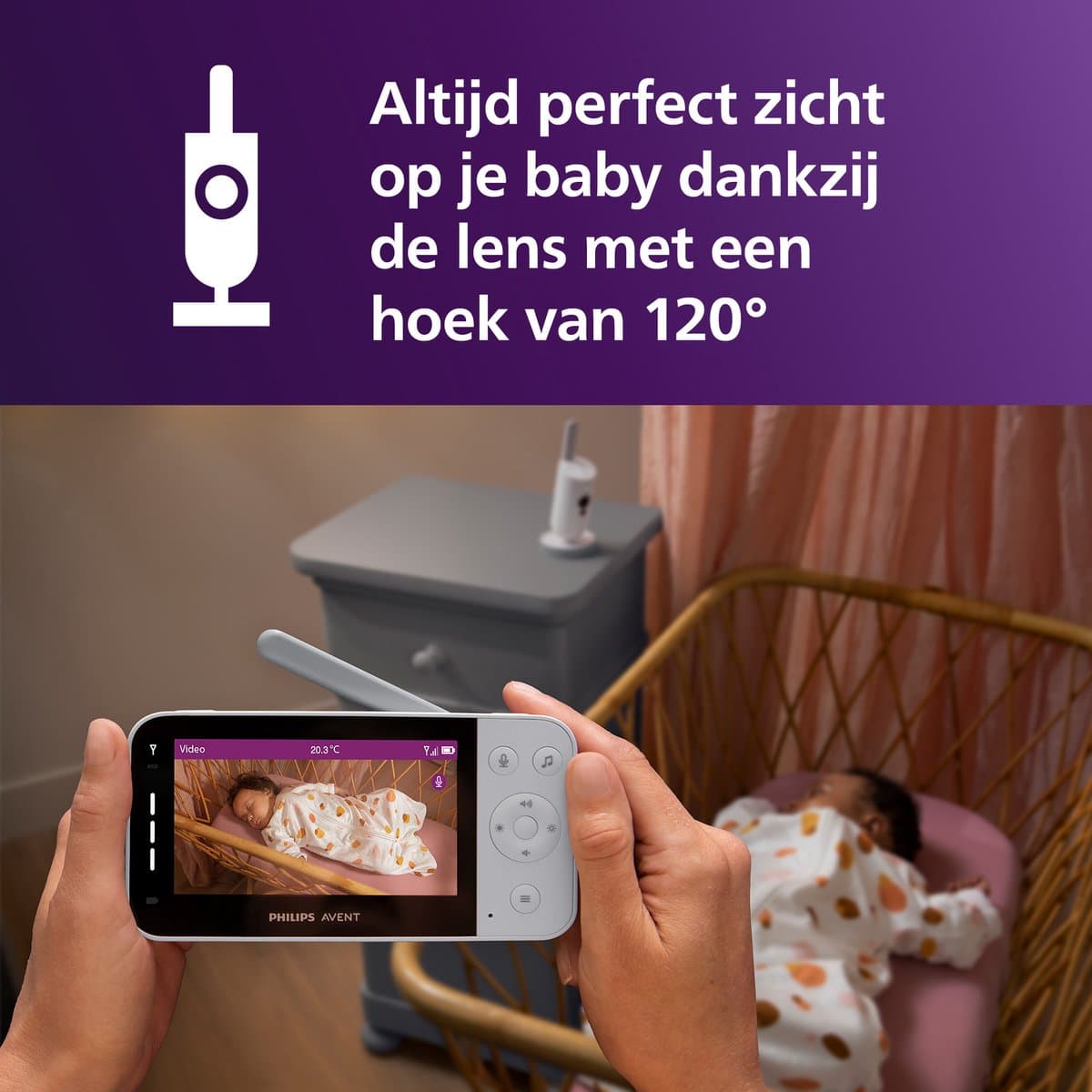 Philips Avent SCD951 Beeldbabyfoon met Full HD en App thumbnail 3