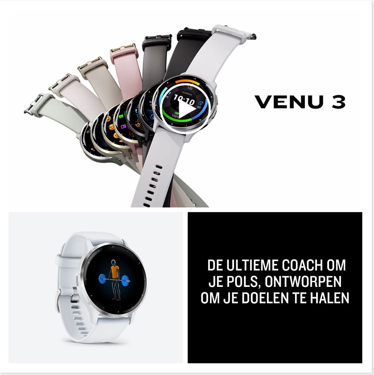 Garmin Venu 3s - Smartwatch - AMOLED-Scherm - 41mm - Dust Rose thumbnail 6