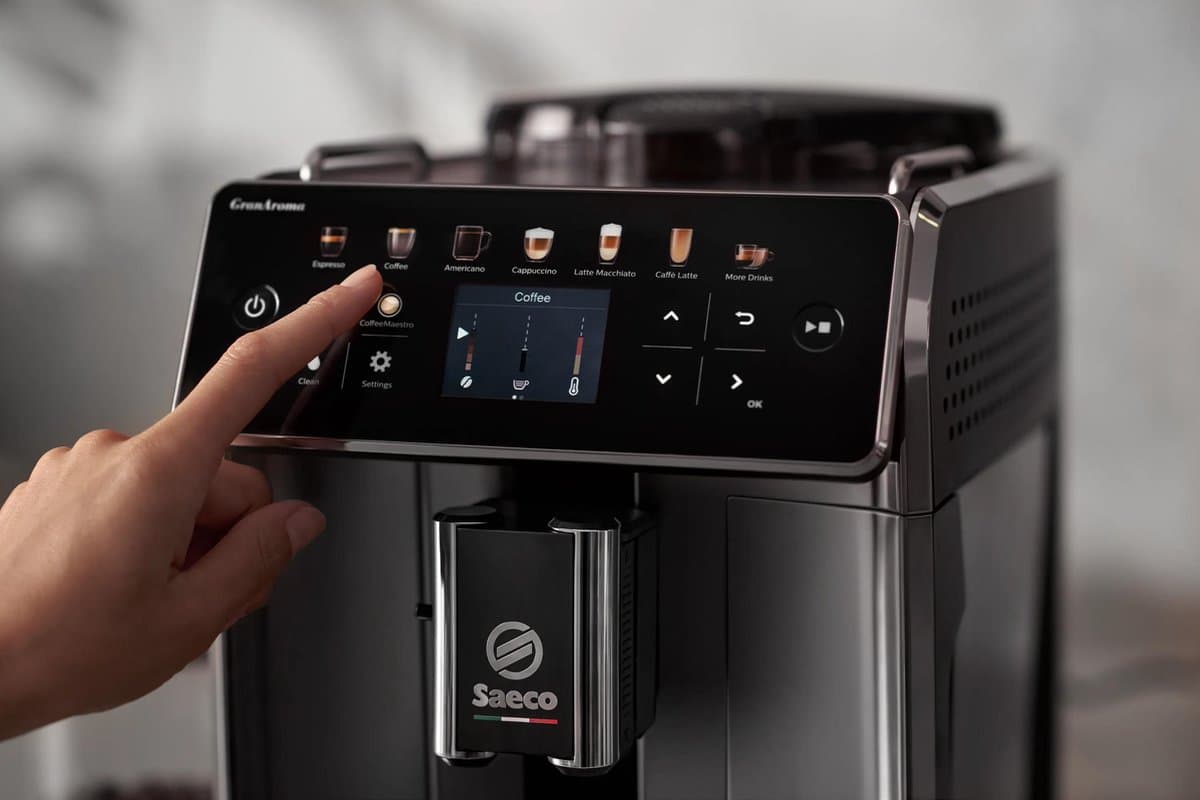 Saeco GranAroma - Espressomachine - 16 Dranken met melksysteem - Volautomatisch - Koffiemachine met bonen + AquaClean filter - Zwart (SM6580/00) thumbnail 3