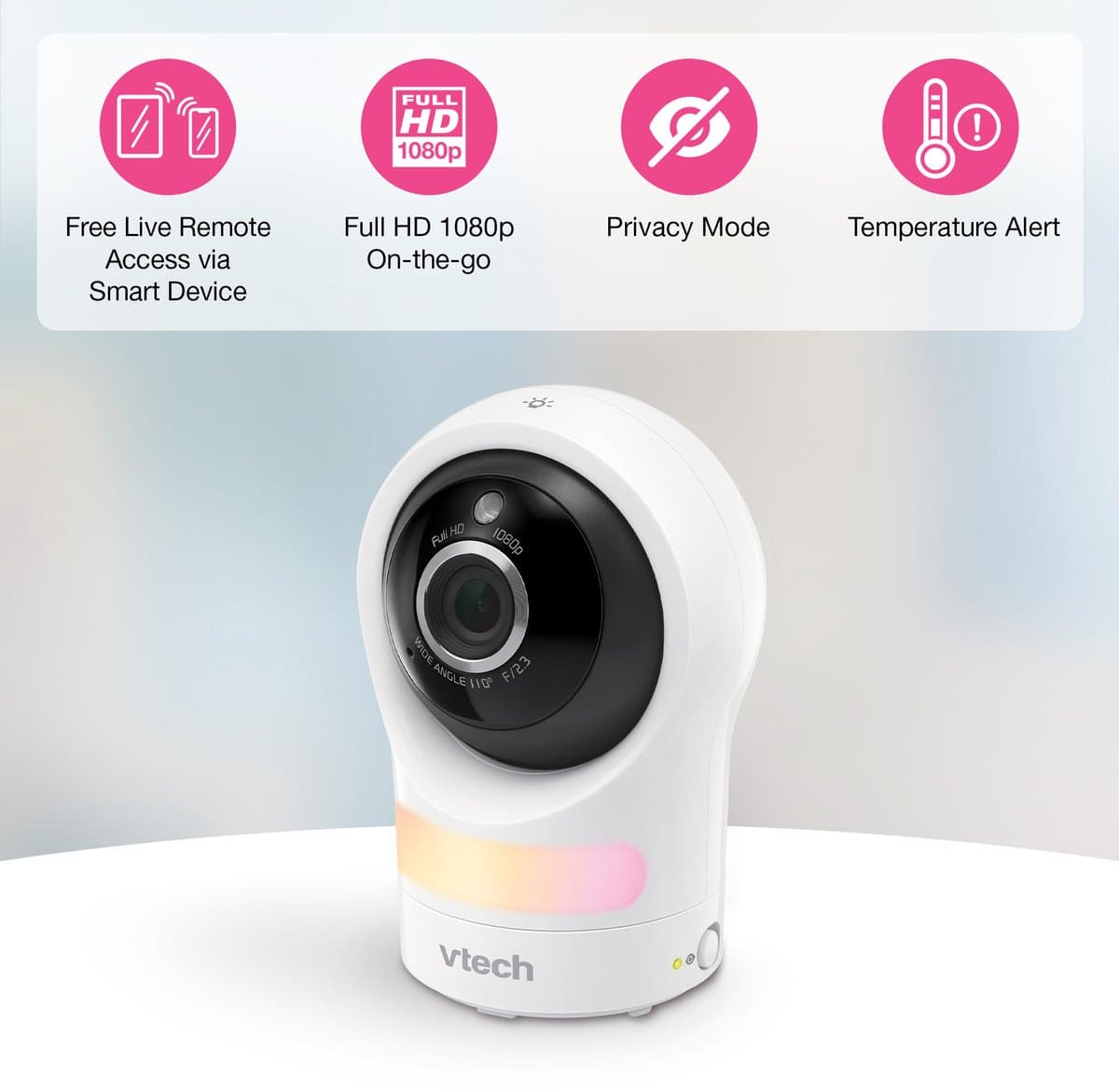 VTech RM4761 Smart video babyfoon met camera - 3.5 inch Scherm - 1080p Full HD - Pan & tilt - Zoom - Wi-Fi - Nachtlampje - Terugspreekfunctie thumbnail 7