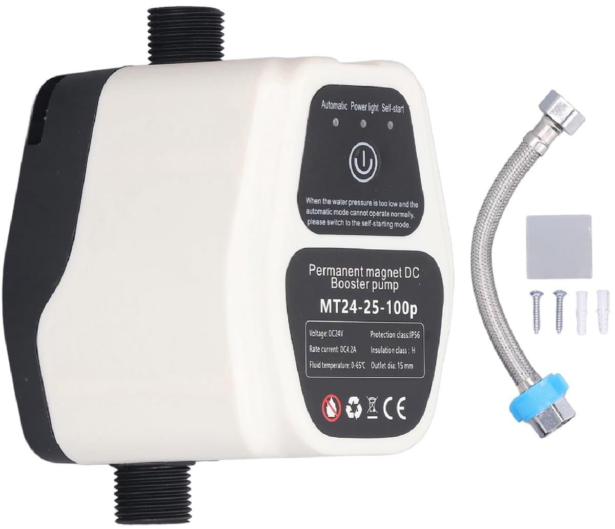 Allecto - Waterdruk Verhogingspomp - Automatische Waterdruk Booster - 25 L/min - Voor Thuis en Tuin - Verhoogt waterdruk - Efficiënt en betrouwbaar..