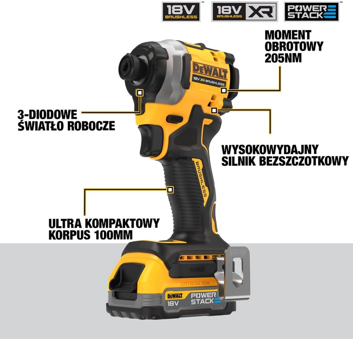 DeWALT DCK2051H2T Accu combiset 2-delig (DCD800 + DCF850) 18V XR 5.0Ah POWERSTACK in TSTAK thumbnail 2