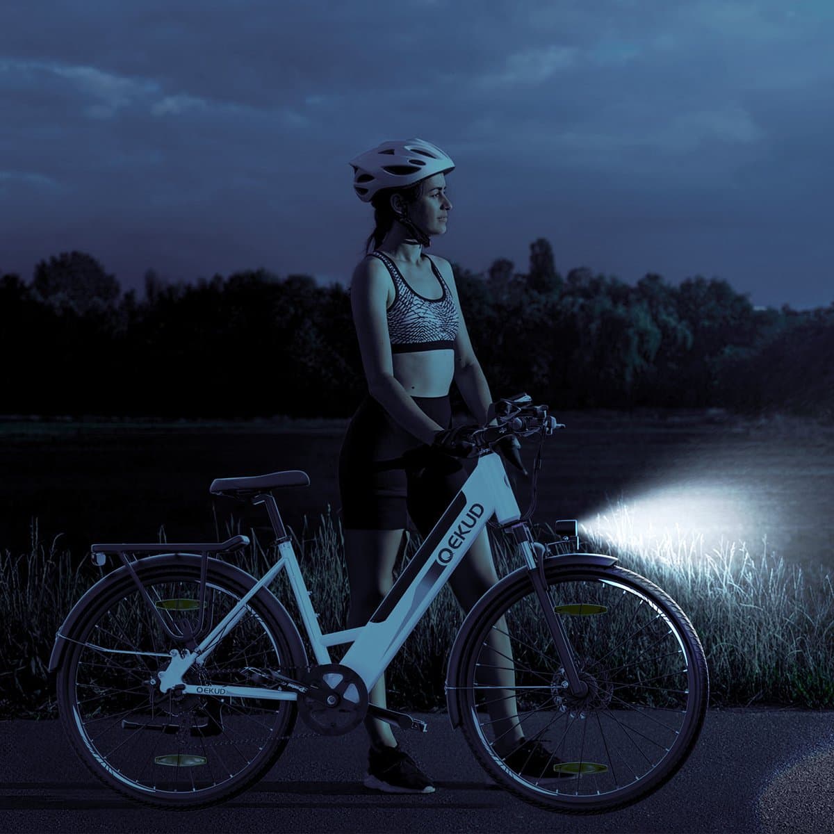 Qekud F26 Pro Elektrische Fiets 26" Trekking E-Bike - 250W Motor - 36V 13Ah Accu - 100km Bereik - 7 Versnellingen - Stapdoor Frame thumbnail 7