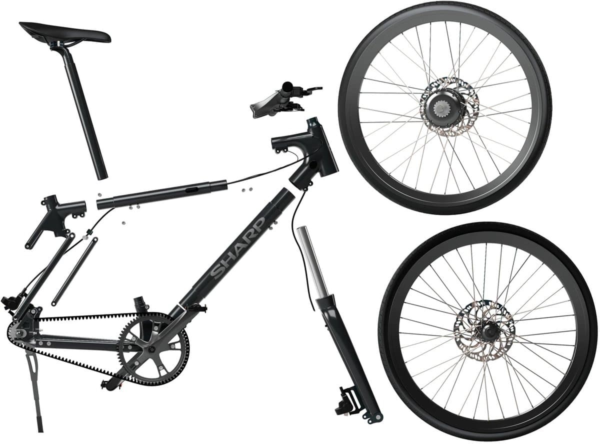 Sharp Milano BK-RS08-EB e-bike 7Ah 1sp naked bike zwart thumbnail 5