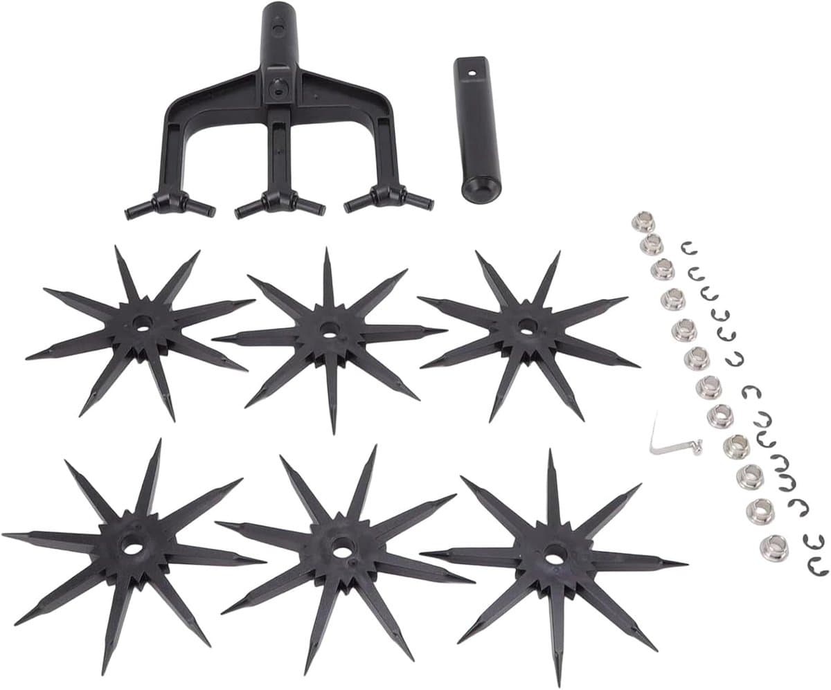 Verticuteermachine en Cultivator - Gazonbeluchter Tuinwerktuig - Gazononderhoud Bodemverbetering - 2-in-1 Functie Instelbare Diepte thumbnail 5