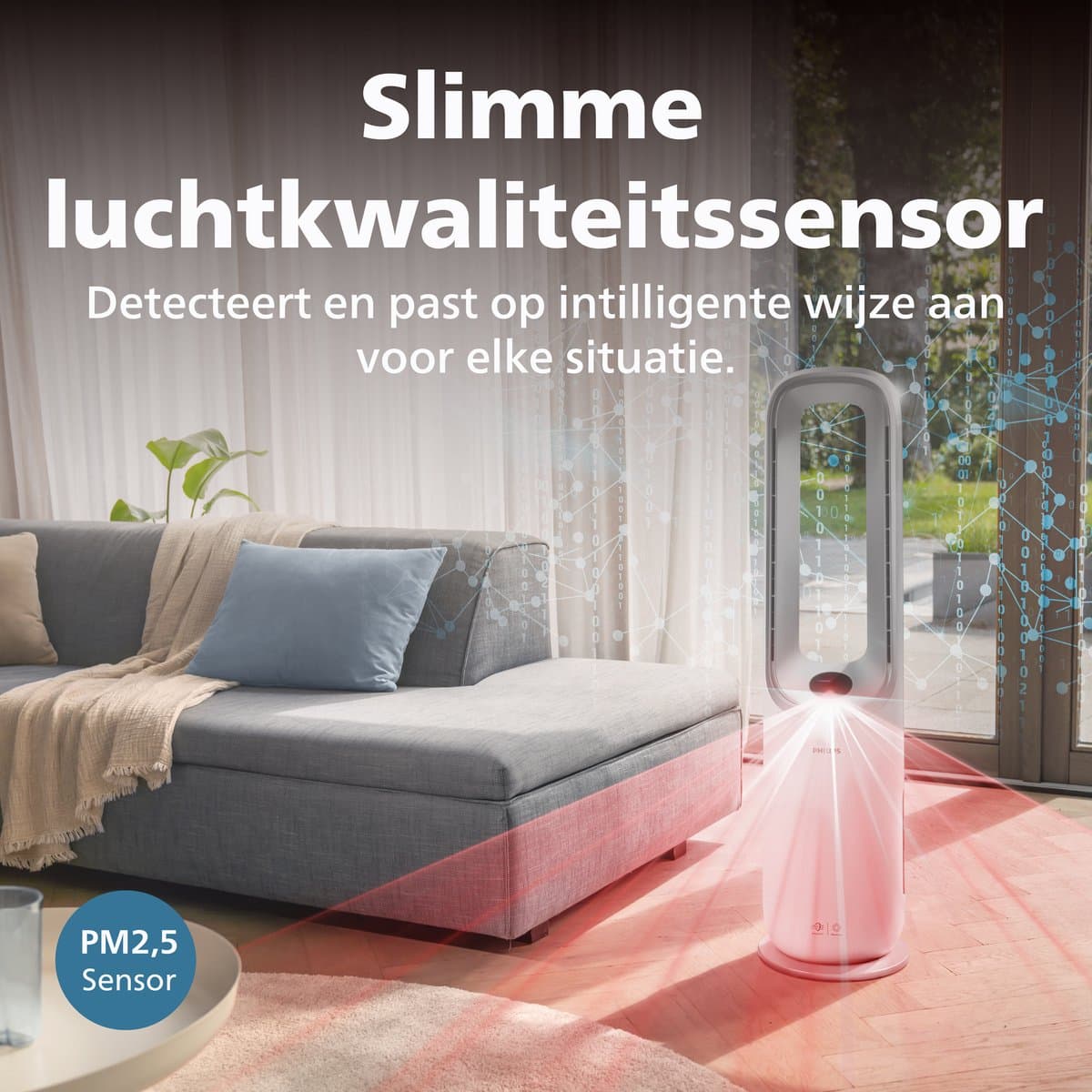 Philips 7000 Series Air Performer 2-in-1 Luchtreiniger en Ventilator - CADR 270m3/u - Ruimtes tot 70m2 - 3 laags HEPA Filtratie - Air+ app - Wit - AMF765/10 thumbnail 8