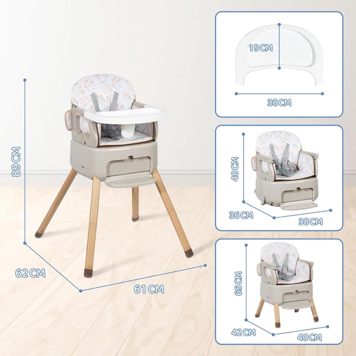 MKSS® Peuter Stoeltje – Meegroei Stoel – Kinder Eetstoel thumbnail 2