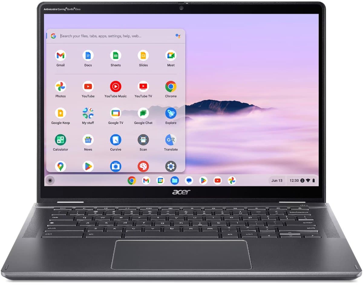 Acer Chromebook Plus Spin 514 CP514-4HN-379X - 2-in-1 Convertible - 14 inch - Touchscreen - Core 3 (i3) - 8GB - 256GB - Verlicht toetsenbord - Grijs