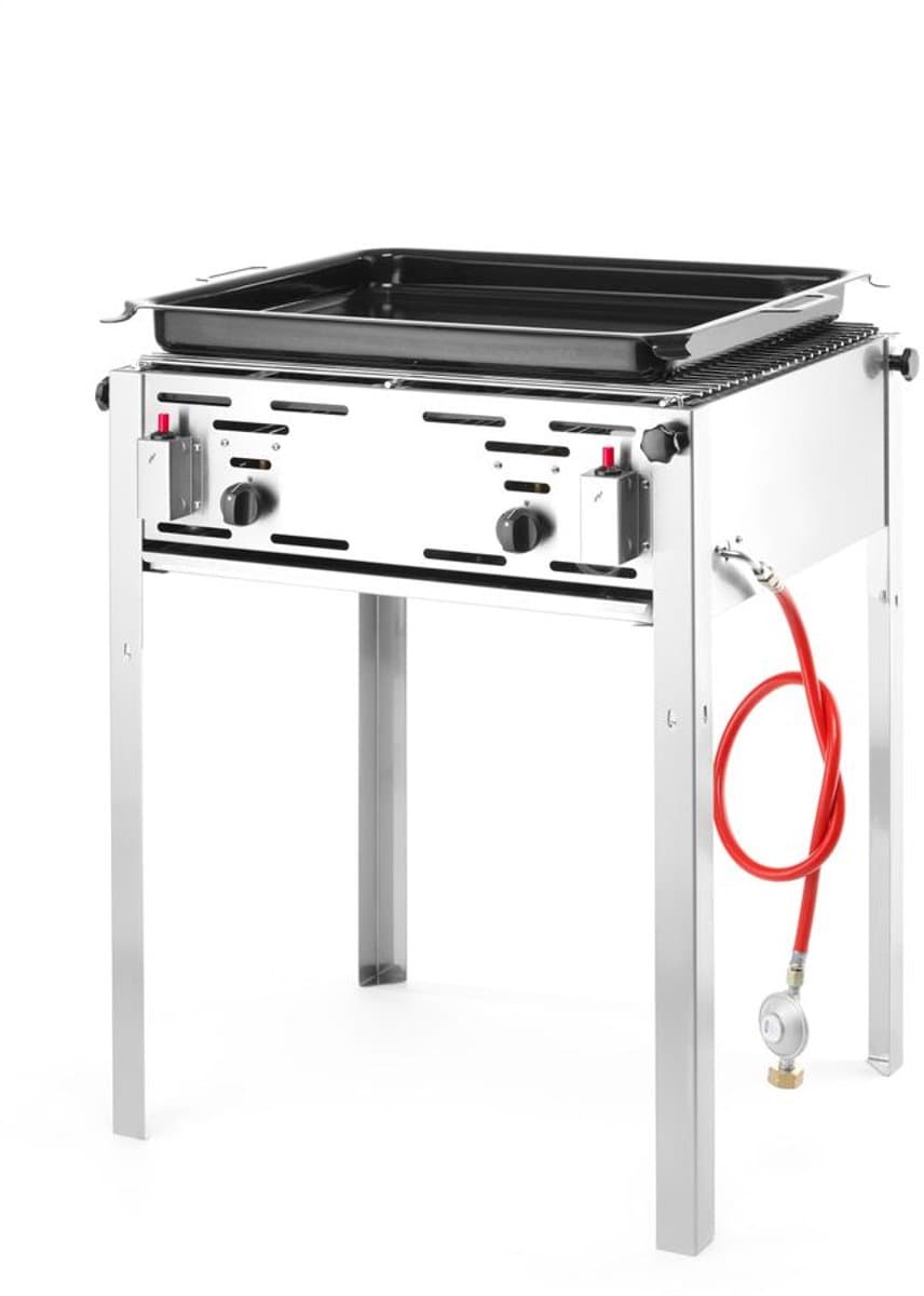 HENDI Grill-Master Maxi – Krachtige barbecue – 11,6kW – 650x540x840 mm – Inclusief gasslang en drukregelaar thumbnail 7