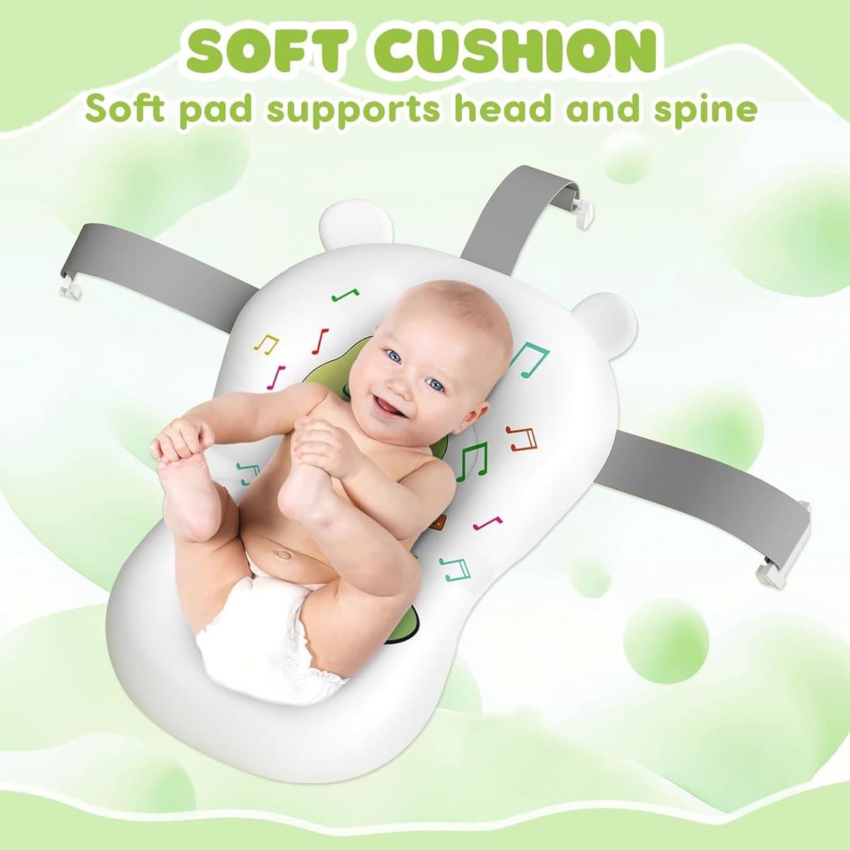 Opvouwbare Babybadkuip met Thermometer en Zwemkussen voor Baby's 0-24 maanden thumbnail 7
