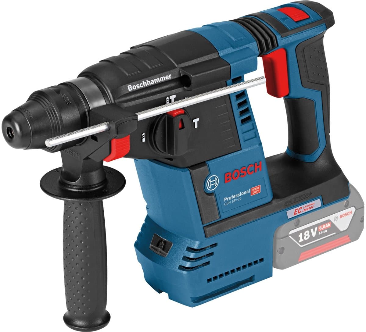 Bosch Professional GBH 18V-26 Accu combihamer SDS-Plus 2,6J 18V Basic Body - 0611909000 thumbnail 2