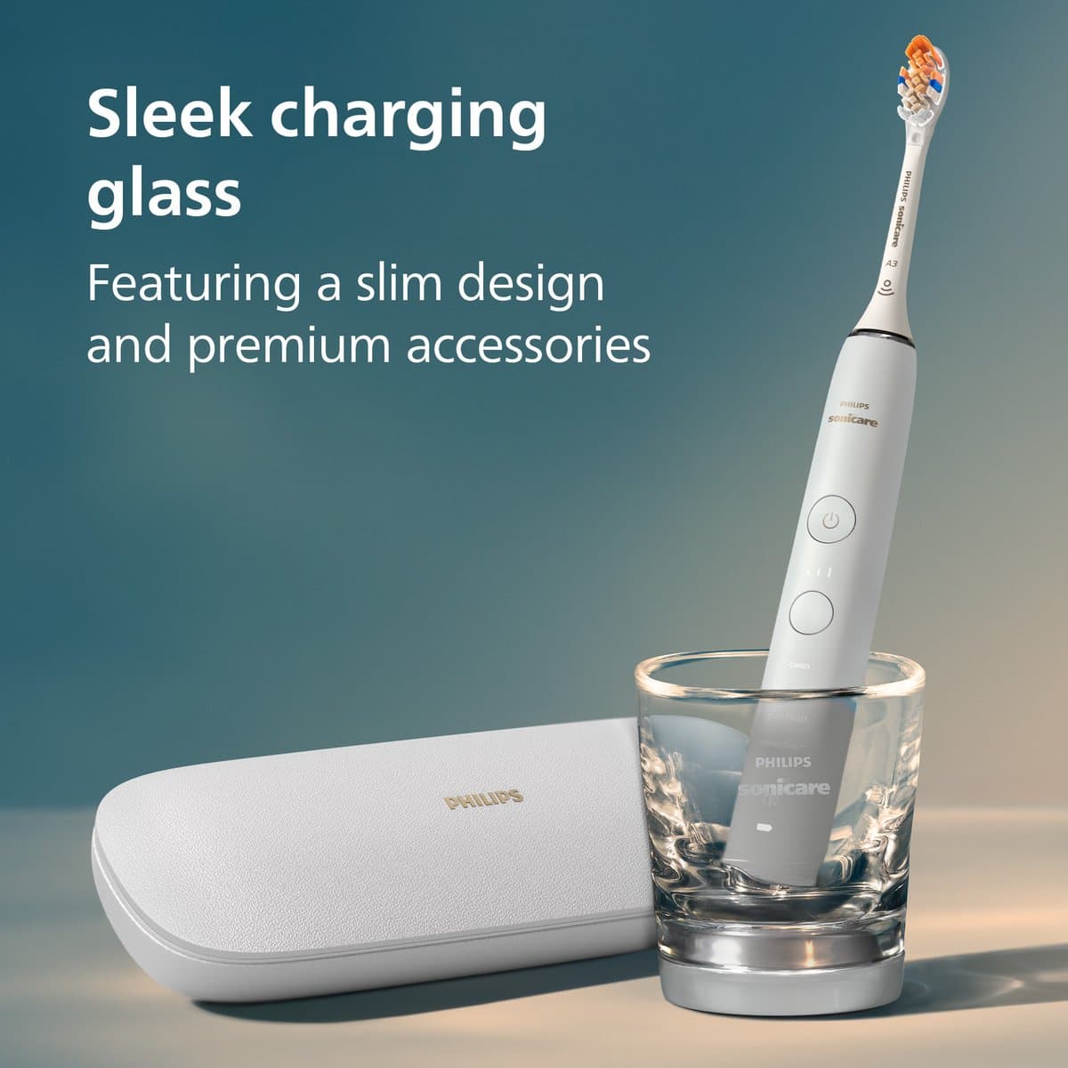 Philips Sonicare DiamondClean Smart Series 9000 - Elektrische tandenborstel - Wit - Oplaadglas - HX9917/88 thumbnail 6