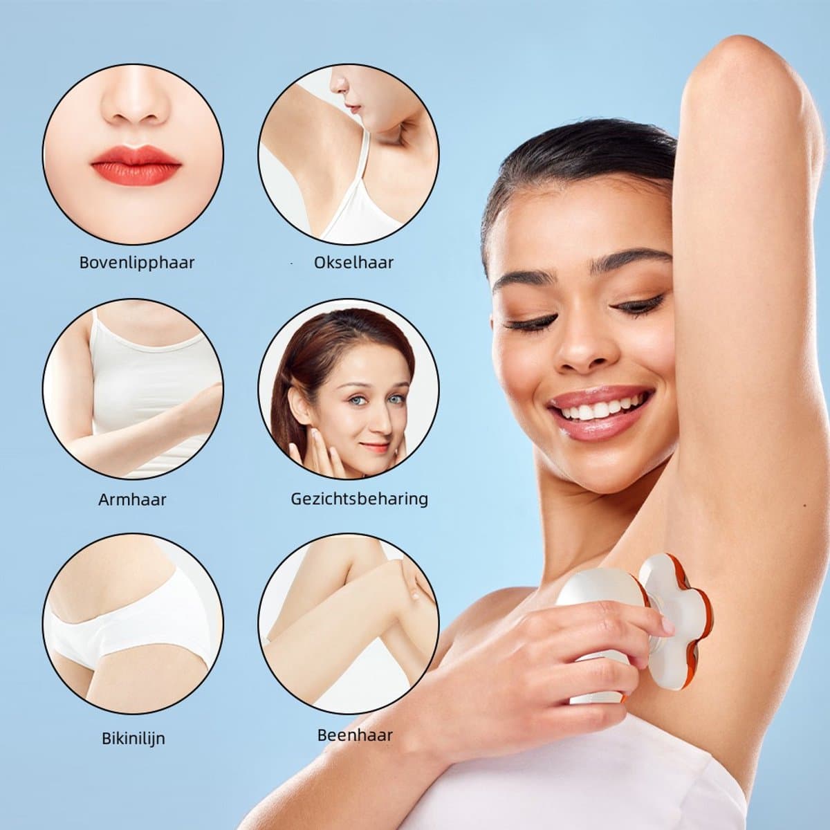 HATTEKER Elektrisch Scheerapparaat voor Vrouwen – Dames Haarverwijderaar voor Benen, Gezicht, Lippen, Lichaam, Armen en Bikinilijn – Waterdichte Lady Trimmer thumbnail 7