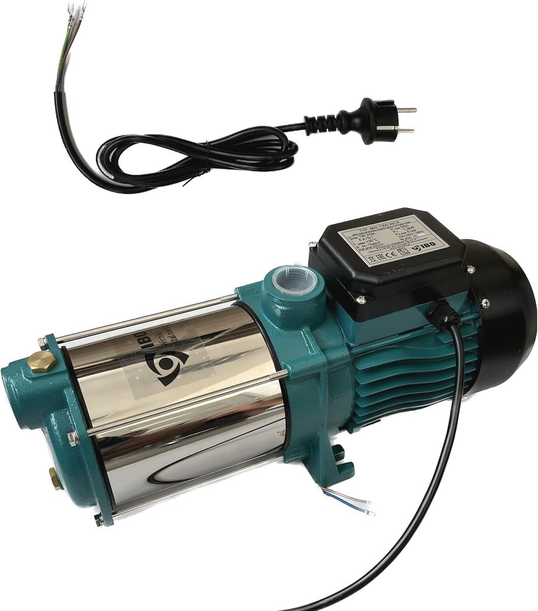 Centrifugaalpomp 1300W voor Tuin en Huiswaterinstallatie - 6000 l/h en 55 m Opvoerhoogte thumbnail 3