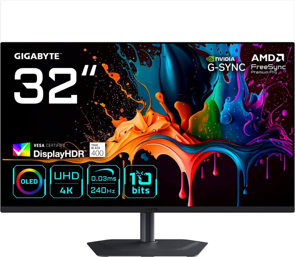 GIGABYTE MO32U2 - 4K OLED Gaming Monitor - 32 inch
