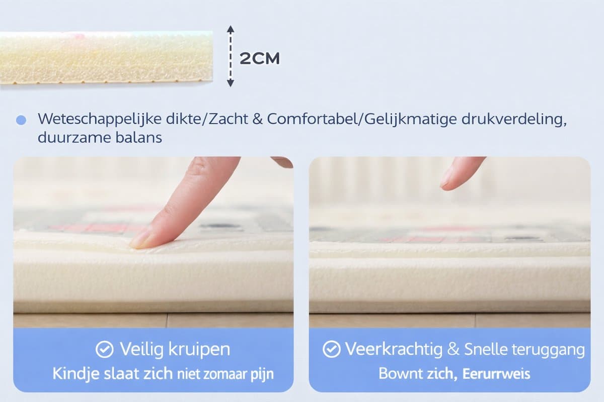 OODBLUE XXL Baby Speelmat 200x180cm - Extra dik XPE foam thumbnail 2