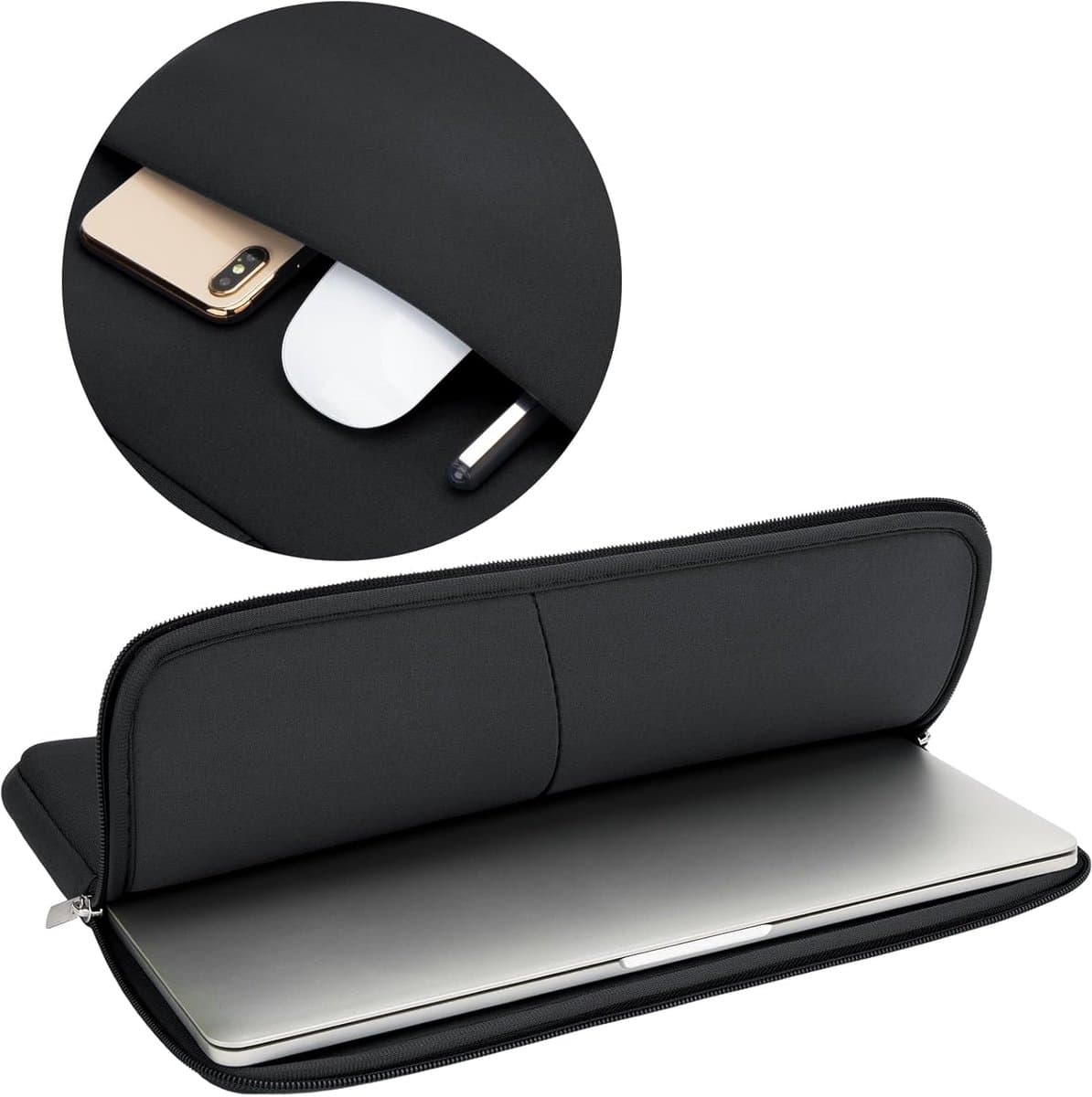 Originap RAINYEAR 14 Zoll Laptop Hülle kompatibel mit 14 Zoll Notebook Computer Chromebook, 15 Zoll MacBook Pro M4 M3 M2 A2941 A3114 A3241 Schutzhülle mit Fronttasche und Zubehörtasche, Rot thumbnail 5