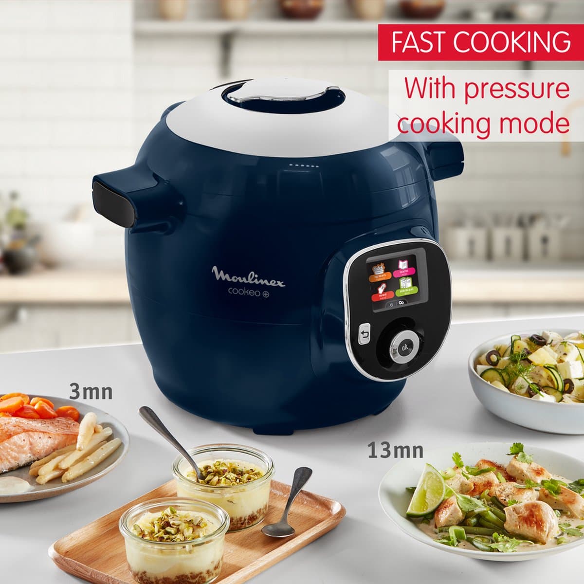 Moulinex Cookeo+ CE851410 - Intelligente Hogedruk Multicooker - 6 programma's - 6L - Blauw thumbnail 6