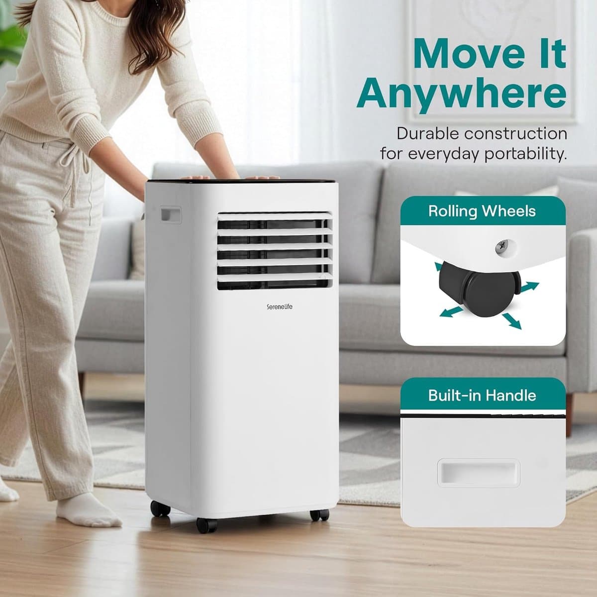 Mobiele airco 8000 BTU draagbare airconditioner met ontvochtiger ventilator afstandsbediening thumbnail 7