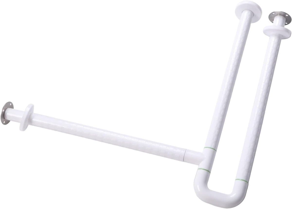 Toiletbeugel - Opklapbare handgreep - Badkamer veiligheid - Met lichtring - 60 cm - Wit thumbnail 4
