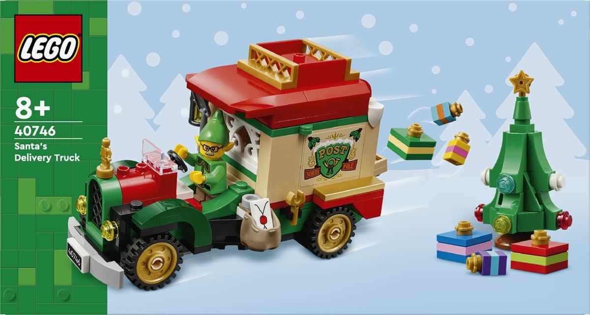 LEGO Bezorgtruck van de Kerstman - 200-delige bouwset met minifiguren thumbnail 8