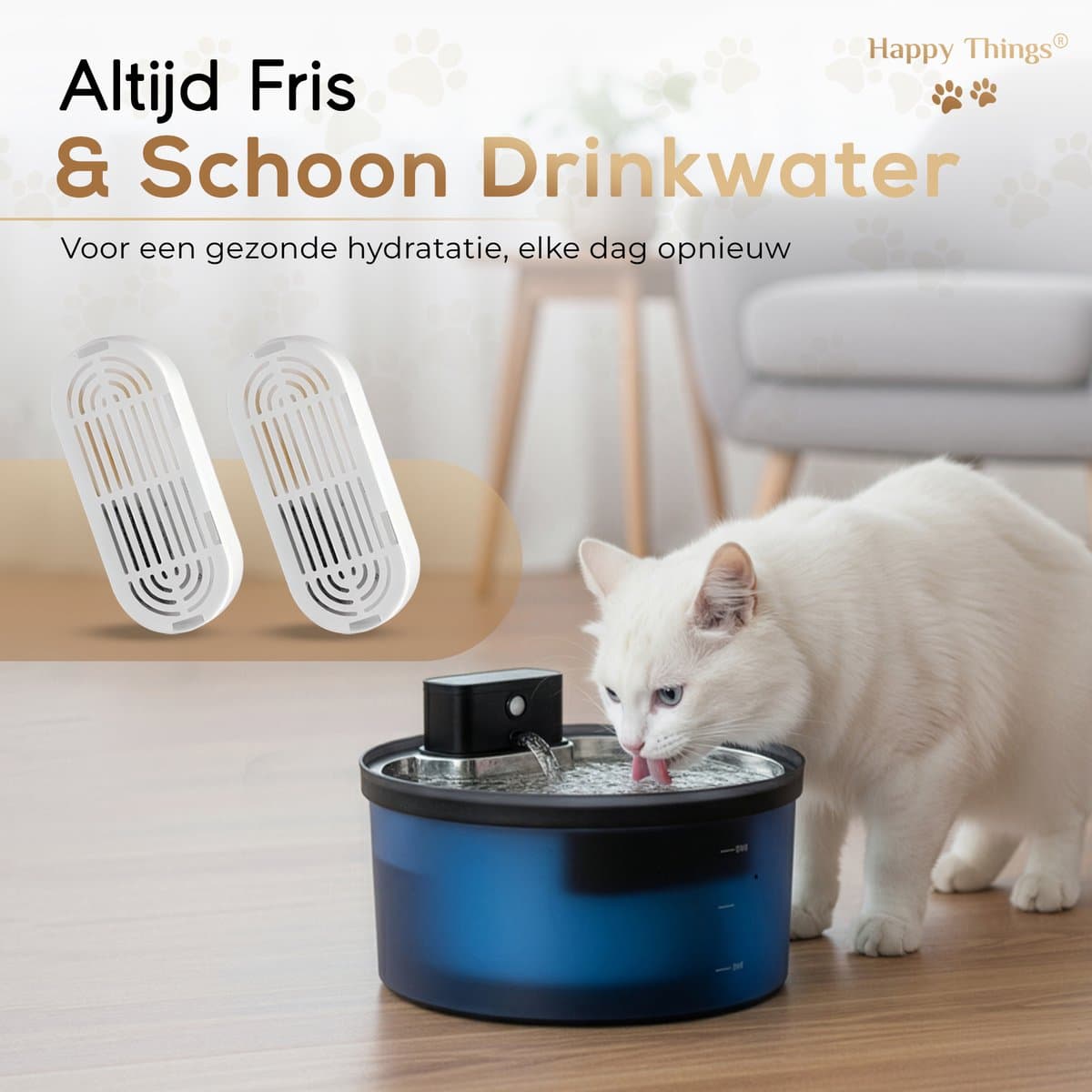 Happy Things® ZR20 Drinkfontein Filters – 12 Stuks + 12 Filtersponsjes – 5-Laags Filtersysteem - Voor Kat & Hond thumbnail 6