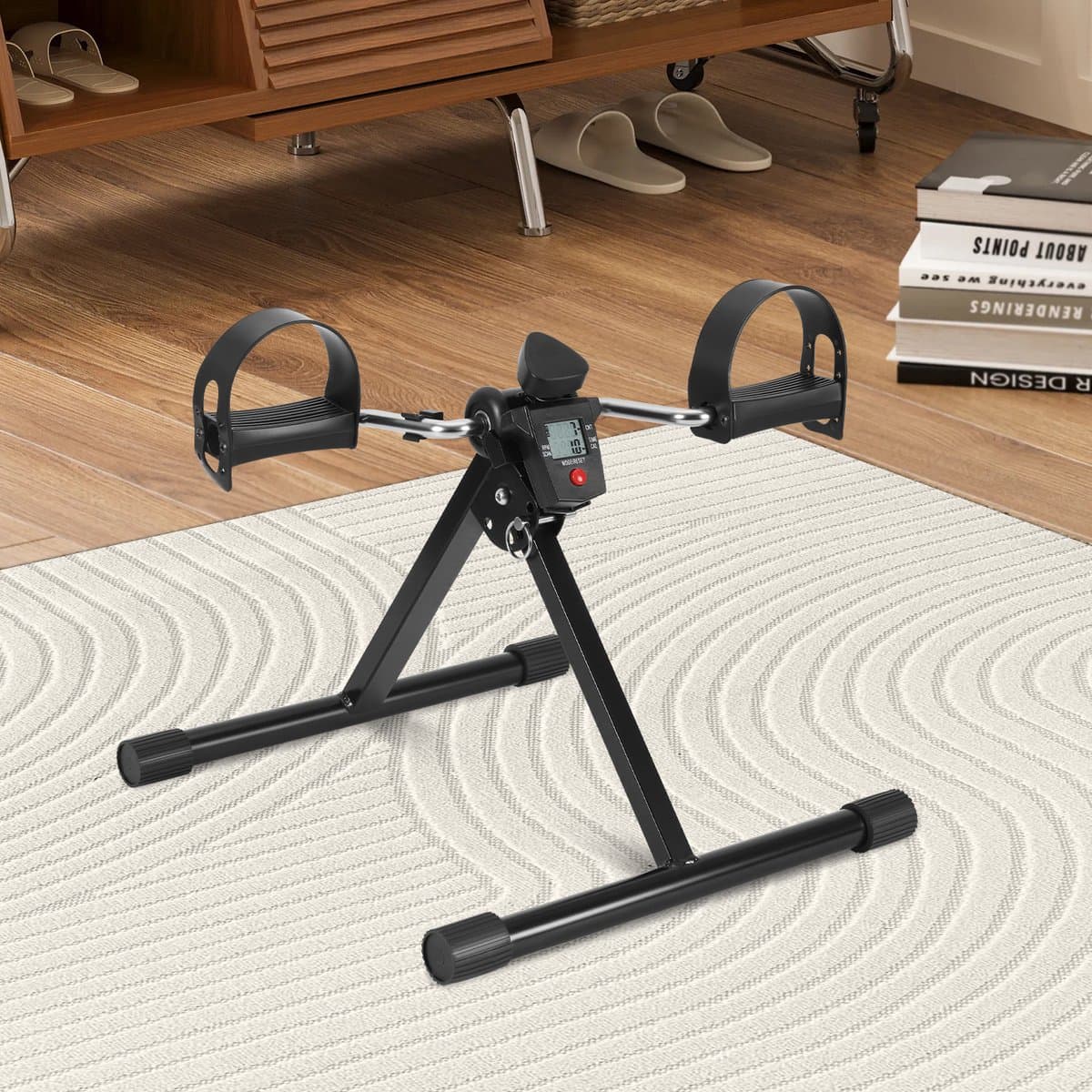 Mini Hometrainer - Bureaufiets - Met LCD display - Verstelbare Weerstand - Fietstrainer - Beentrainer - Bewegingstrainer - Mini Bike Voor Ouderen - Fit - Handtrainer thumbnail 2