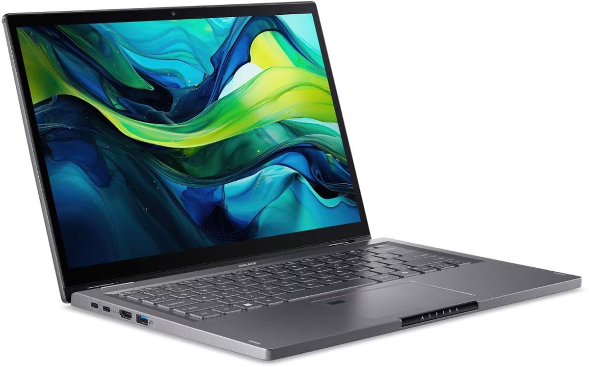 Aspire Spin 14 ASP14-52MTN-59R0 - 2-in-1 Convertible - 14 inch - Touchscreen - Core Ultra 5 (i5) - 32GB - 512GB SSD - Zilver - inclusief Stylus Pen - Verlicht toetsenbord thumbnail 2