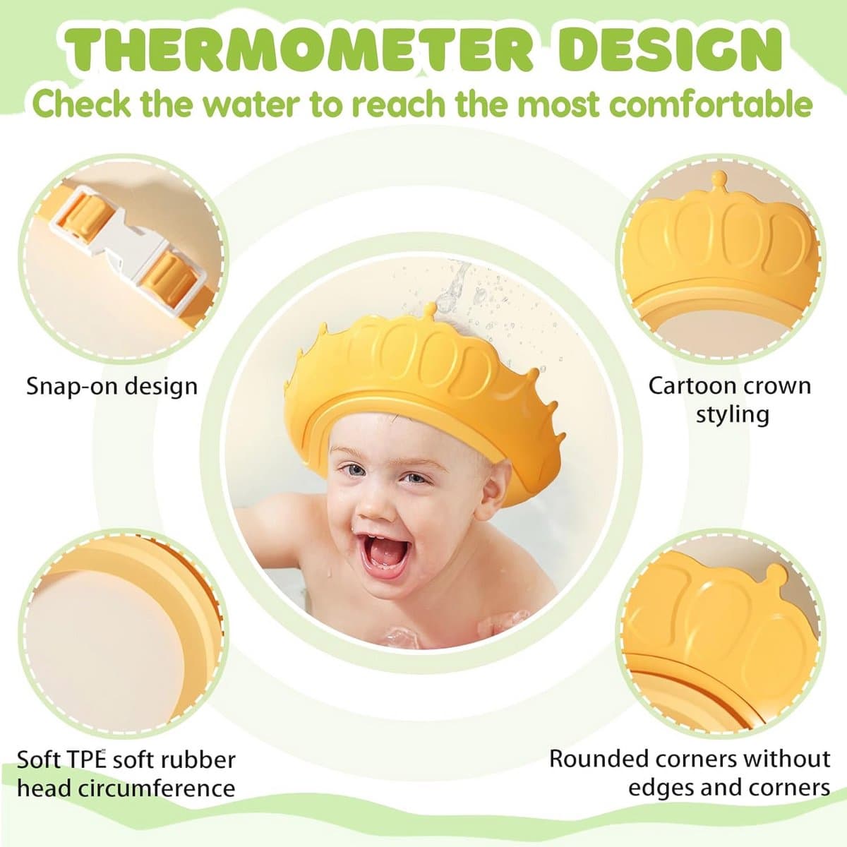 Opvouwbare Babybadkuip met Thermometer en Zwemkussen voor Baby's 0-24 maanden thumbnail 8