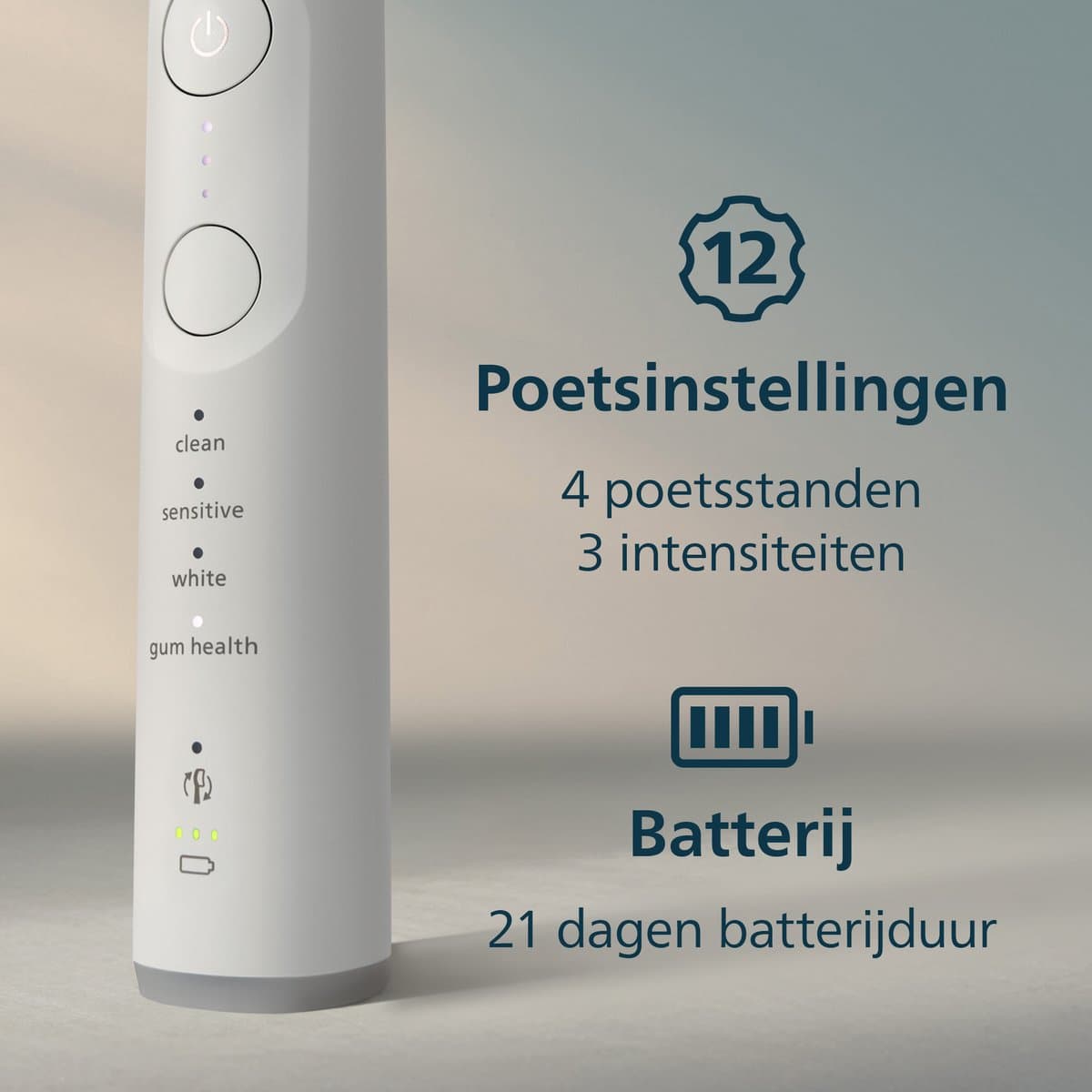 Philips Sonicare 7100 series - Elektrische Tandenborstel - Wit & Blauw - Duopack - Reisetui - Gezonder tandvlees - HX7429/01 thumbnail 4