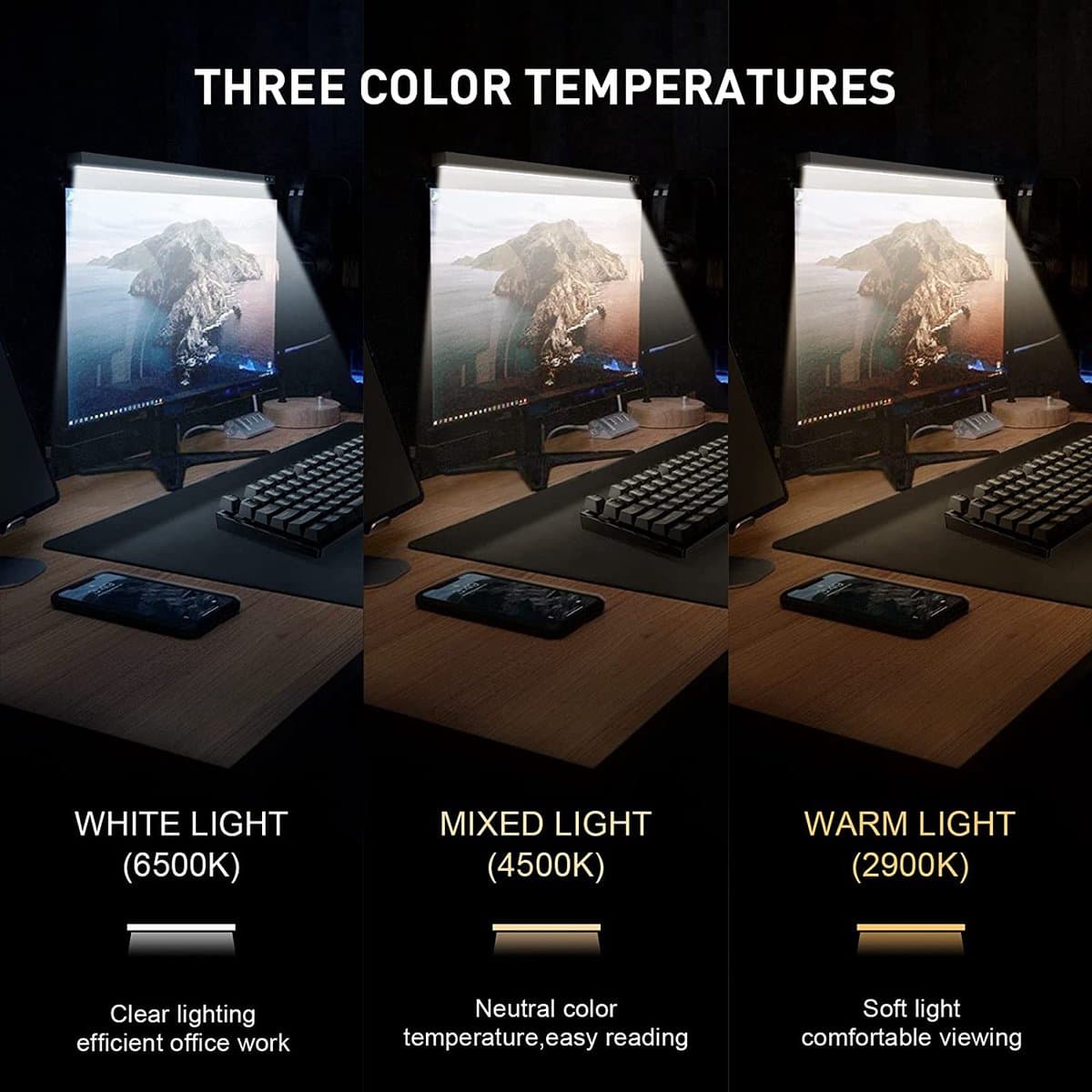 TULITE LED Monitor lamp - Dimbaar met USB, 3 kleurtemperaturen thumbnail 8