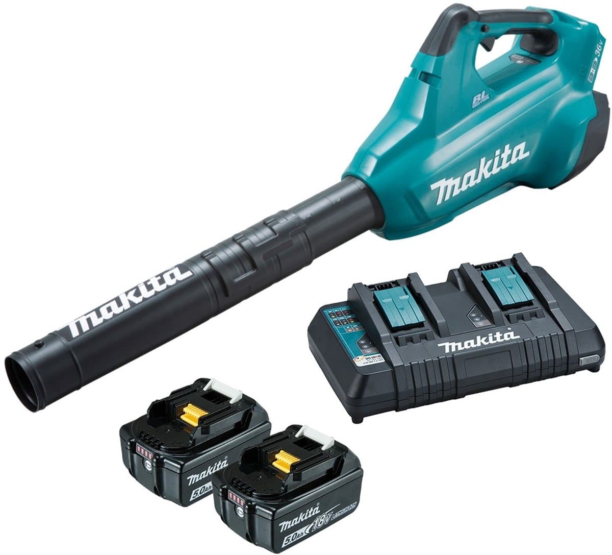 Makita DUB362PT2 - 36V accu bladblazer, stil en krachtig