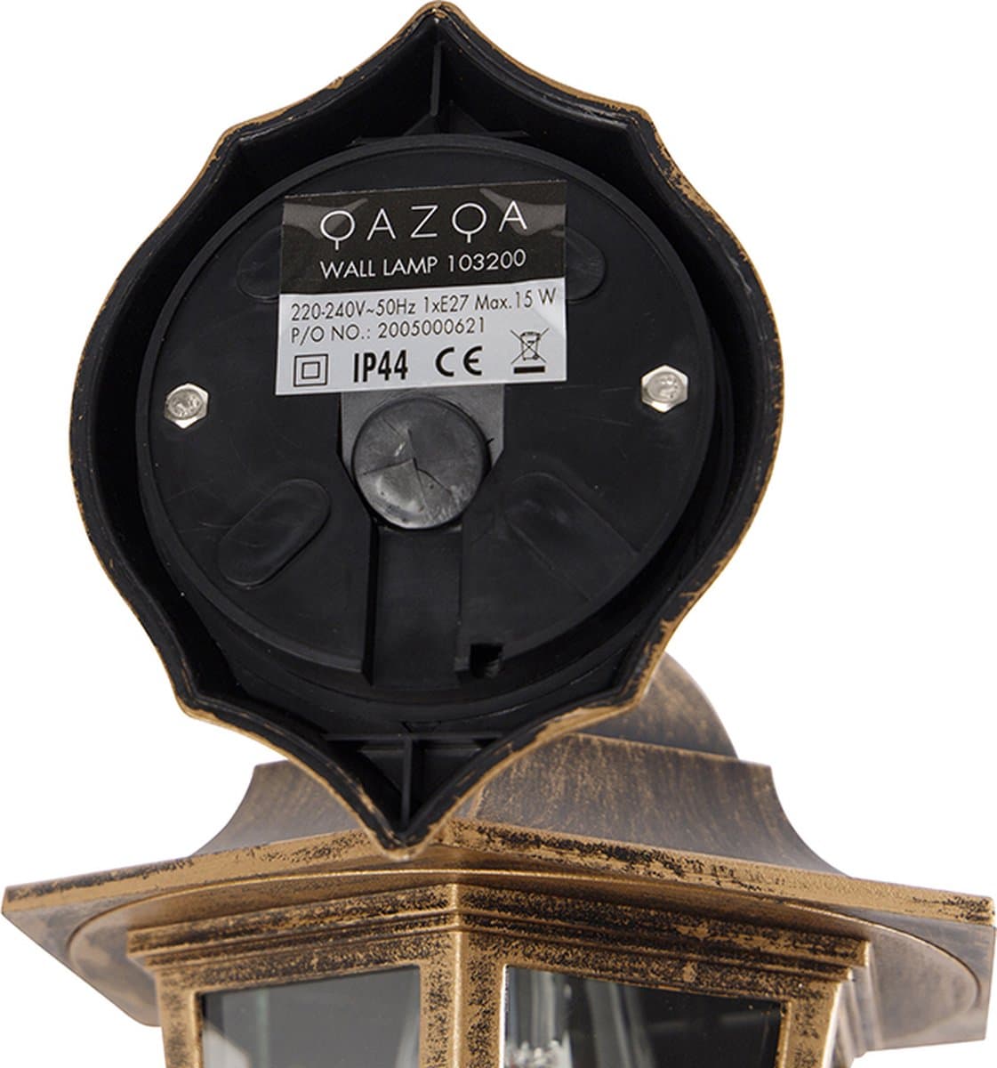 QAZQA new haven - Klassieke Wandlamp voor buiten - 1 lichts - D 21.2 cm - Goud/messing - Buitenverlichting thumbnail 3