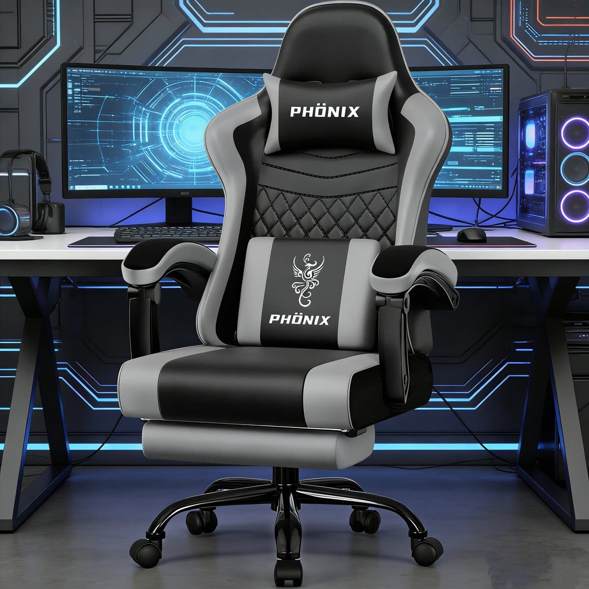 Fukstern Gamingstoel - Ergonomisch, verstelbaar tot 155°