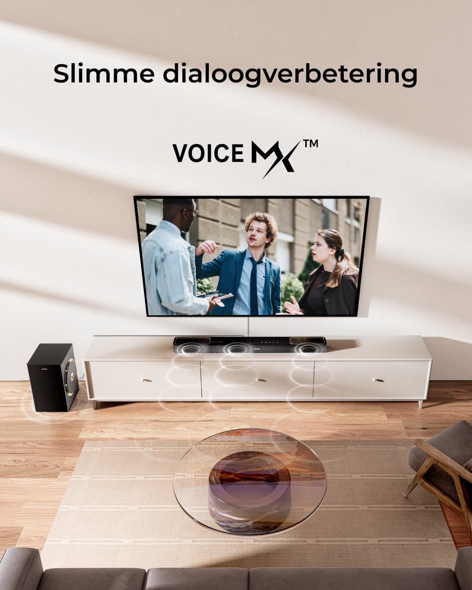 ULTIMEA 3.1.2-kanaals Dolby Atmos soundbar met subwoofer, app-bediening, Bluetooth 5.4, Skywave F30 Boom thumbnail 6