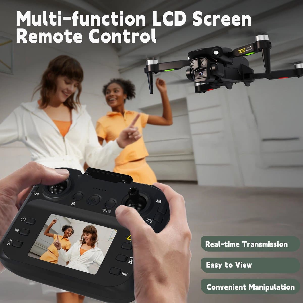 LeeuwenChoice® P1 Pro Camera Drone - Met LCD-scherm - RC Optische Stroompositionering - Quadcopter - Voor Beginners - Met Afstandbediening thumbnail 3