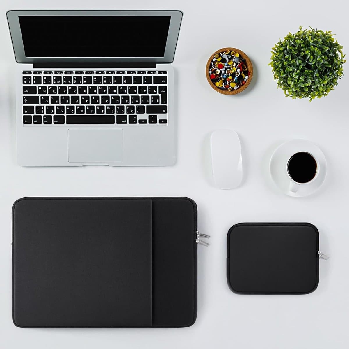 Originap RAINYEAR 14 Zoll Laptop Hülle kompatibel mit 14 Zoll Notebook Computer Chromebook, 15 Zoll MacBook Pro M4 M3 M2 A2941 A3114 A3241 Schutzhülle mit Fronttasche und Zubehörtasche, Rot thumbnail 2