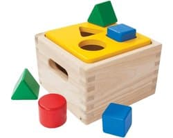 Vormen Sorteerdoos - Educatief Speelgoed - Ontwikkeling Baby - Houten Constructie - 15x10x15 cm - Multicolor