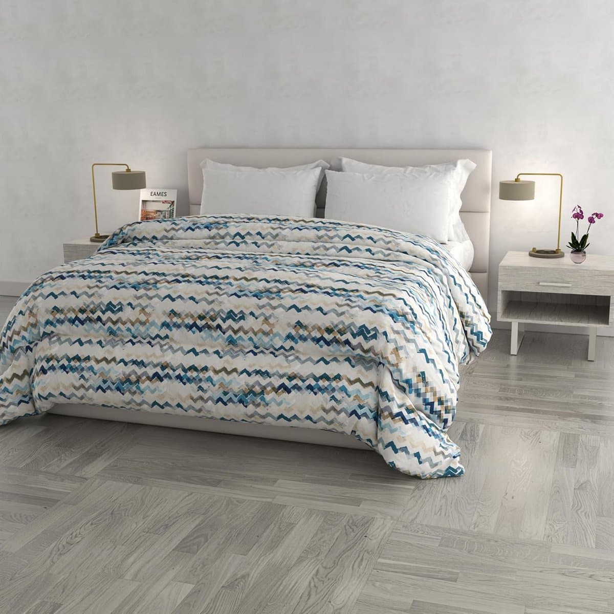 Donsvervanger Winter Quilt Tropical Print - Dikke Polyester Dekbed - 220x260 cm thumbnail 4