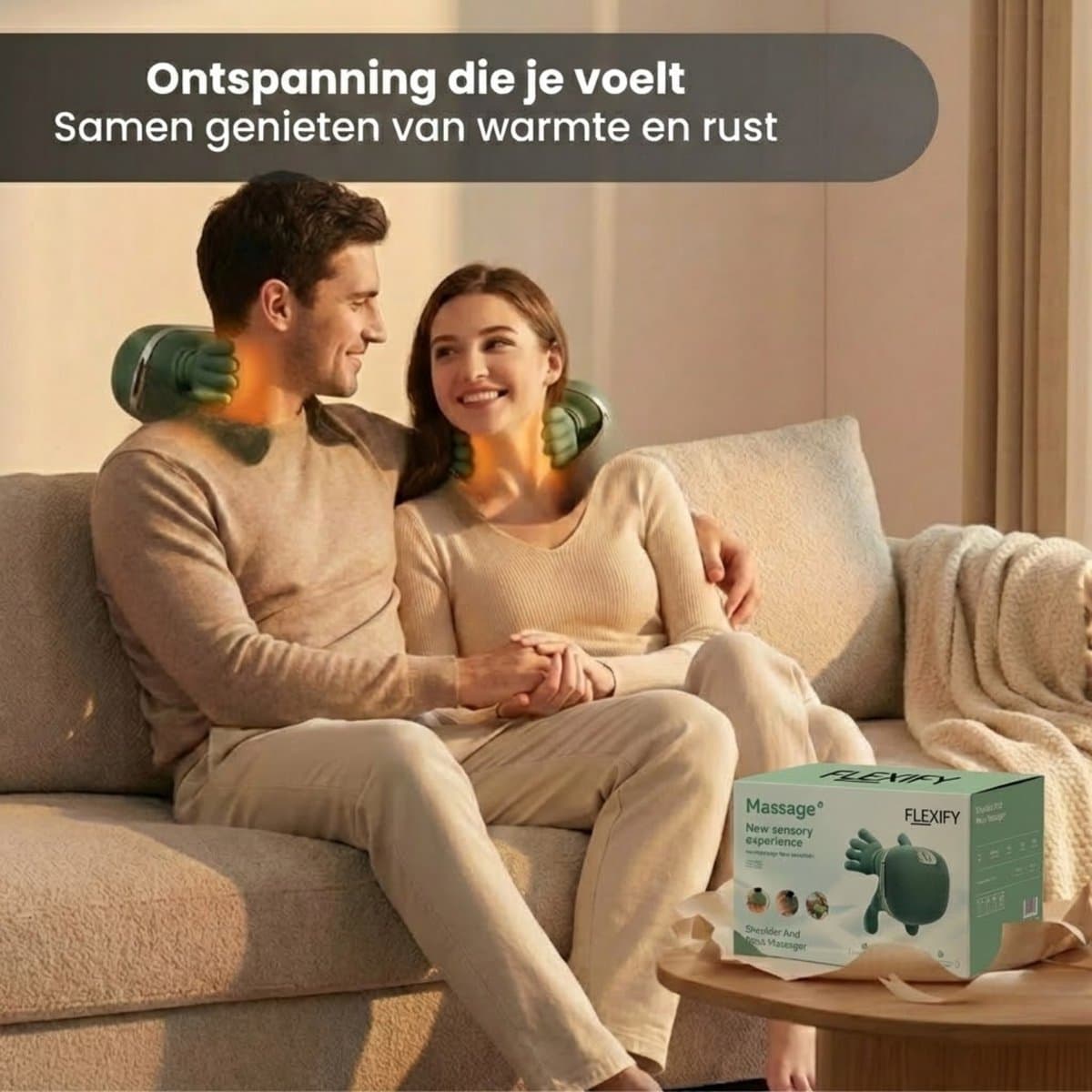 Shiatsu Nekmassagekussen met Warmte thumbnail 2