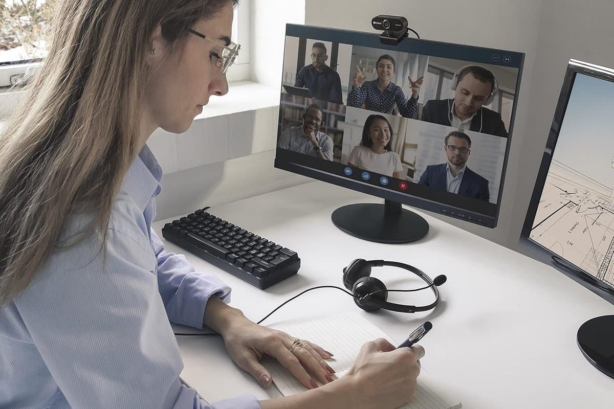 Stereo USB Headset met Microfoon voor Thuiswerken en Bellen - Zwart thumbnail 2